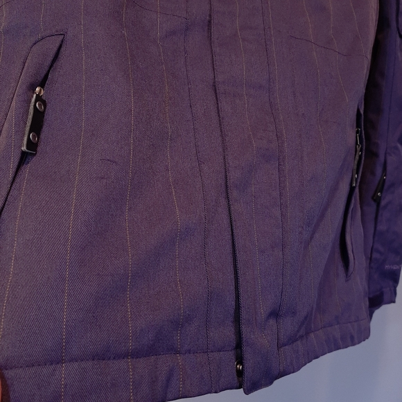 ❌SOLD❌ Baker Deluxe Insulated Ski Jacket Faux Fur Hooded Pinstripe Coat - Picture 12 of 16